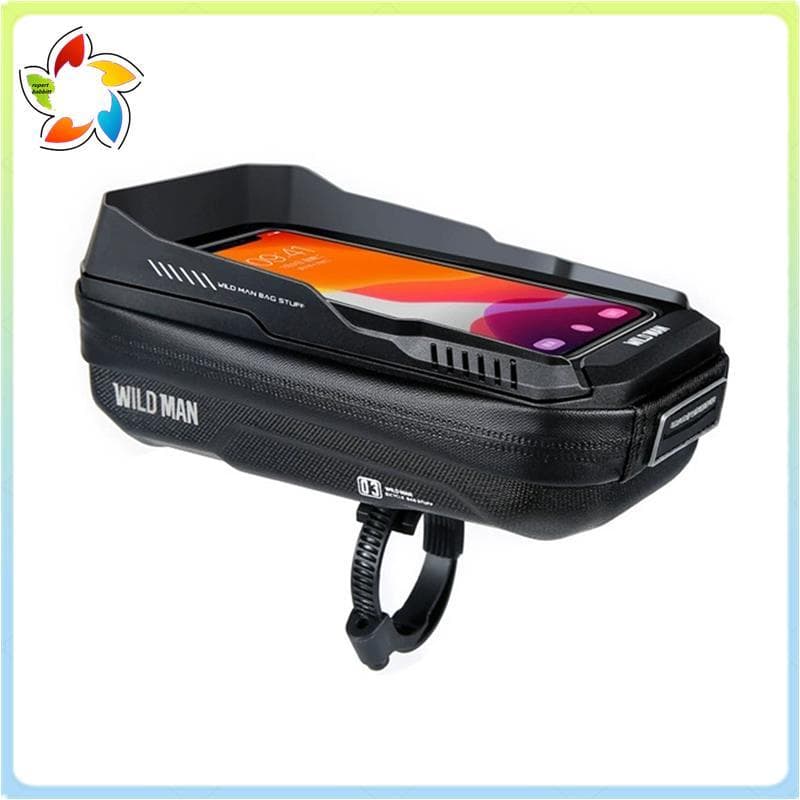 Suporte De Telefone Para Guiador À Prova D'água De Liberação Rápida Bolsa 0.6L Mountain Bike Hard Shell Motocicleta MTB