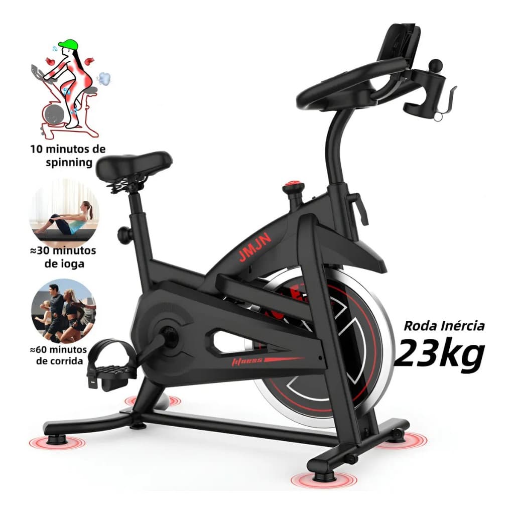 Bike Spinning Para Apartamento 250kg Bicicleta ErgoméTrica MecâNica 23kg Ergometrica ExercíCios Profissio Academia Ergom