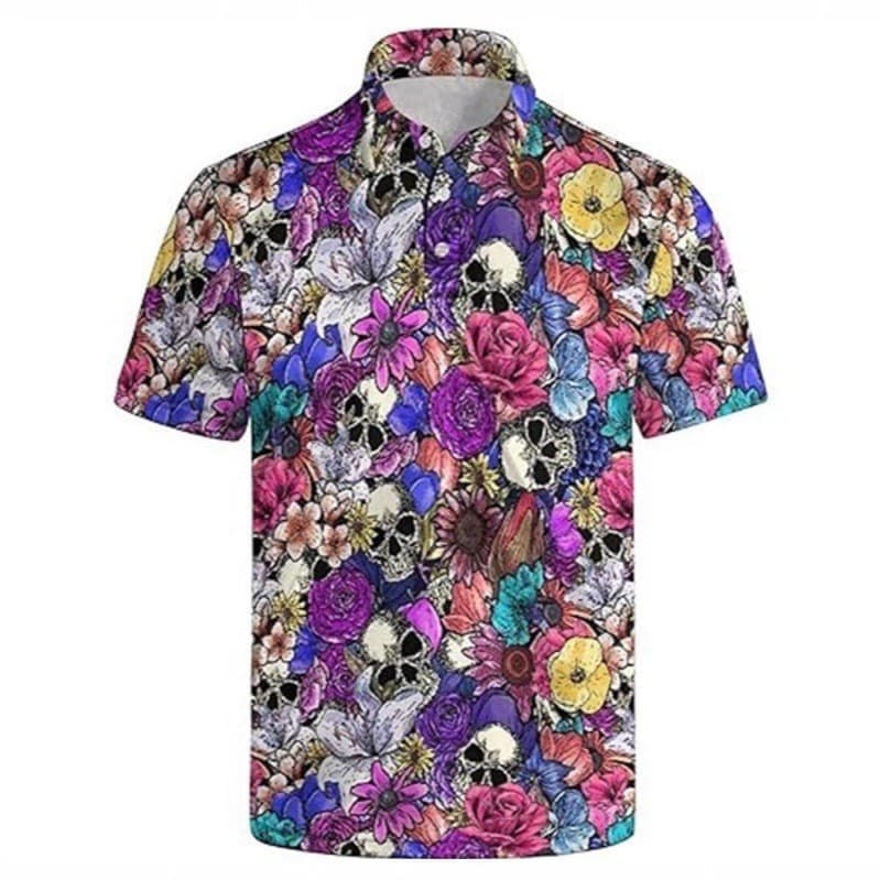 Cross-Border E-Commerce venda quente tamanho americano dos desenhos animados planta 3DPolo camisa de manga curta esporte