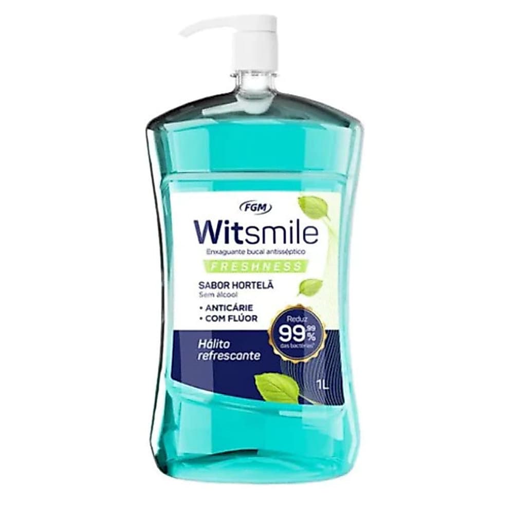 Enxaguante Bucal Witsmile Freshness FGM 1L – Antisséptico Sem Álcool