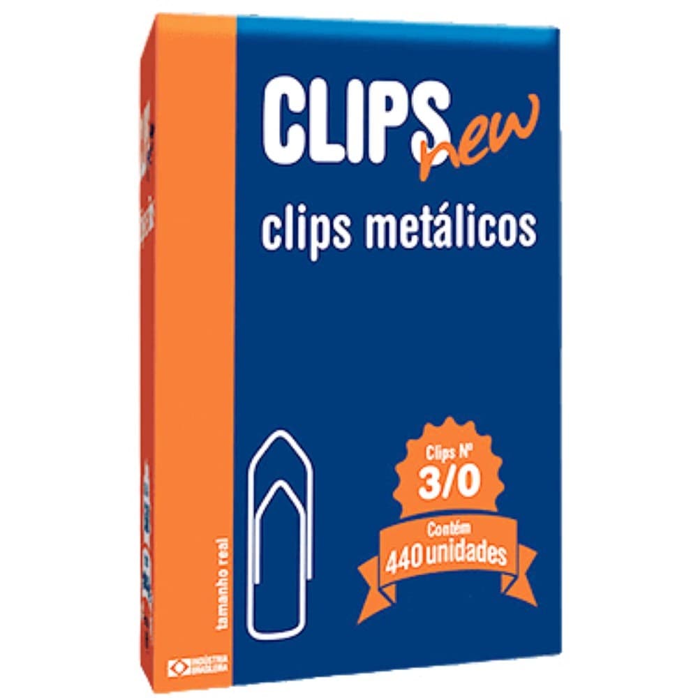 CLIPS METALICOS PRENDEDOR PARA PAPEL N° 3/0 CX GRANDE 440 UN - TOP