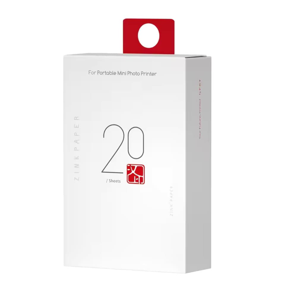 Papel Para Impressora Portátil Cor Branco 20 Folhas 2 x 3 polegadas / 5 x 7,6 cm