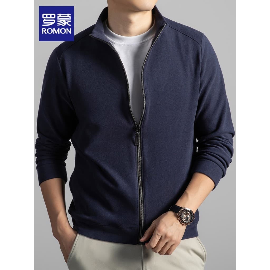Lomon Cardigan moletom masculino primavera novo estilo solto gola alta alemão velo topo Casual jaqueta esportiva roupas