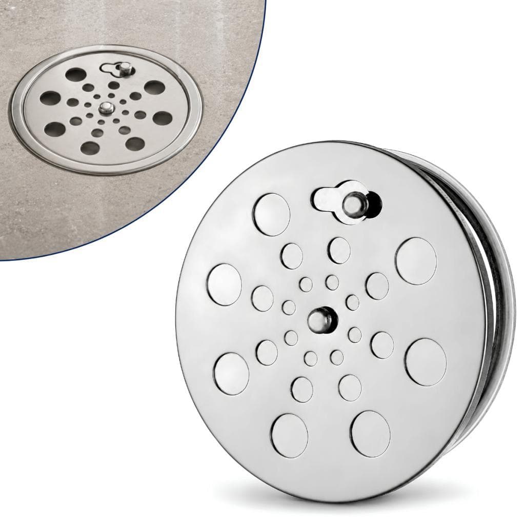 Ralo Tampa Grelha Inox Redondo 10cm e 15cm Abre E Fecha Rotativo Acompanha Castilho + Tampa