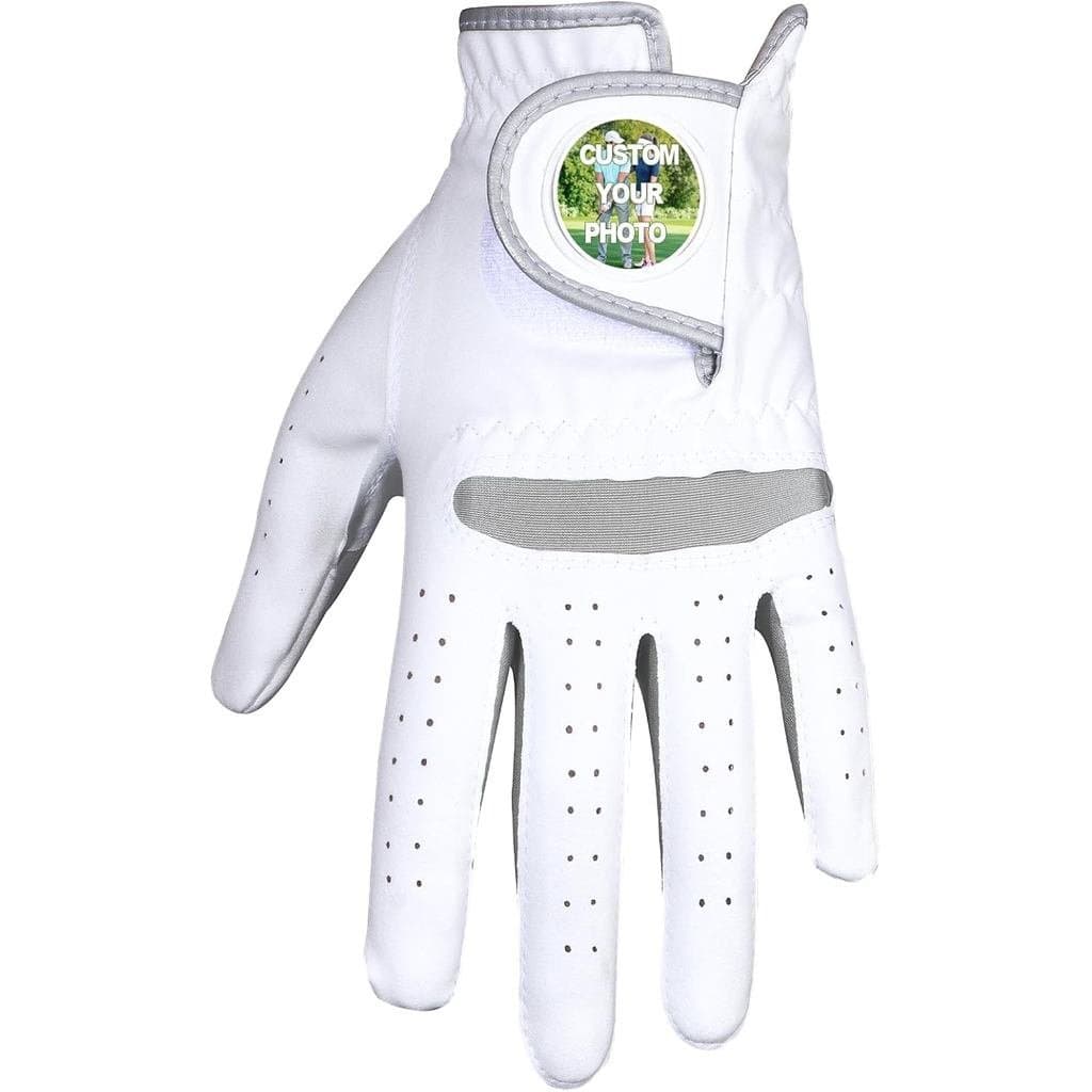 Luva de Golfe Personalizada OXYEFEI, Luvas de Golfe Personalizadas para Homens com Marcador de Bola com Foto, Luva de Go