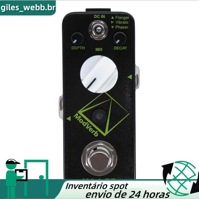 Pedal De Efeito De Guitarra MRV4 ModVerb Reverberação 3 Modos De Modulação Com Função De Congelamento Tap Tempo Parâmetr