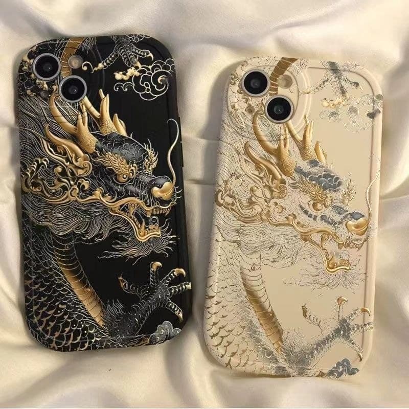 Capa de telefone China Golden Dragon 15 14promax13/12/11/7plus6/8se2/xs/xr