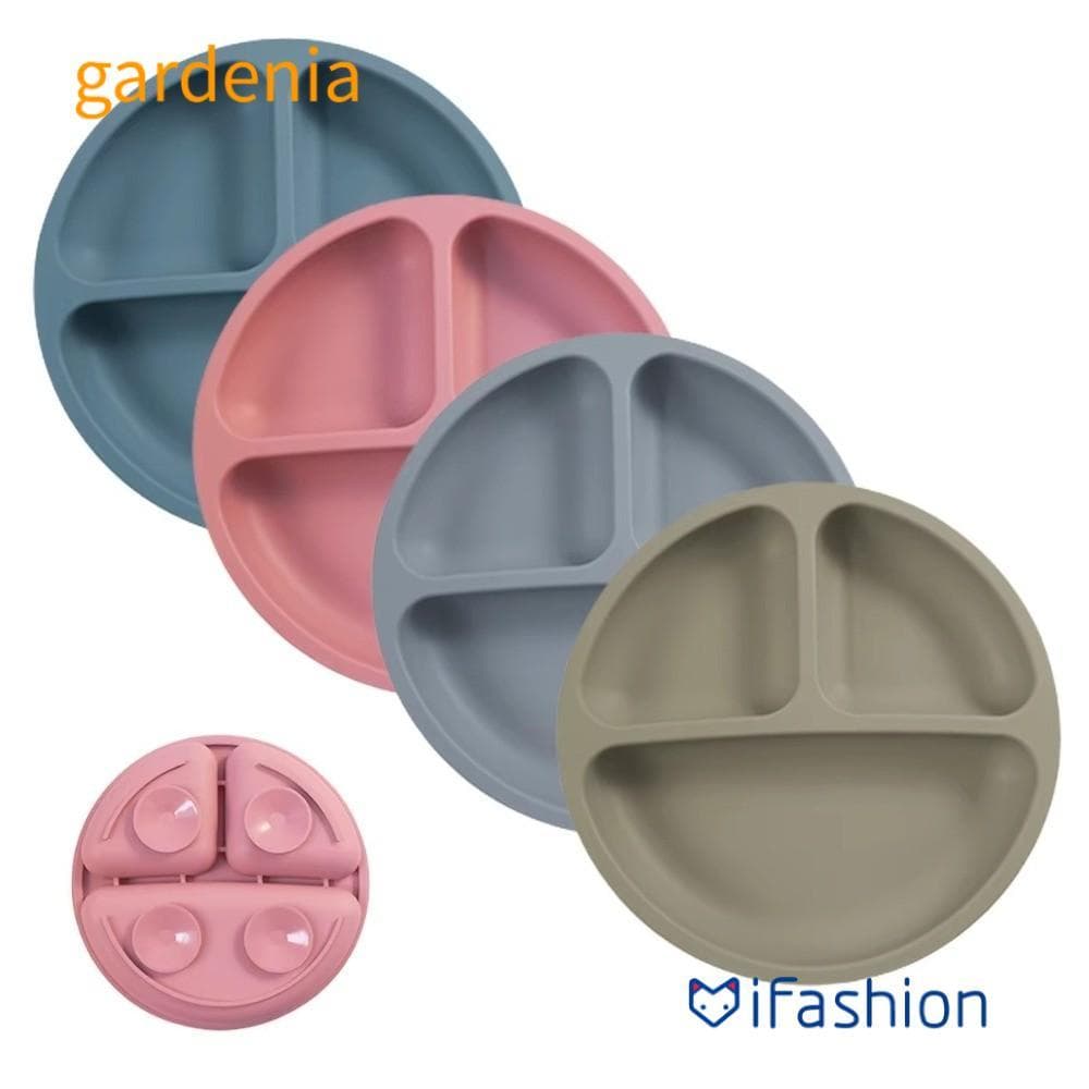 Prato De Jantar De Silicone GARDENIA , Talheres De Treinamento Com Design De Sucção , Para Bebês , Pratos Infantis Sem B