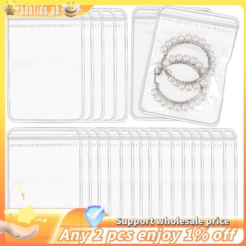 100 Pçs 2.8x4 Polegada Sacos De Jóias De PVC Plástico Transparente Auto Selo Ziplock Bolsa Organizador Anti Manchar Saco