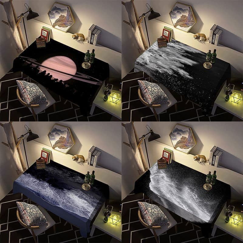 SPBYYHM0801ins Estilo Simples Paisagem Praia Toalha de Mesa Dormitório Doméstico Mesa de Café Pano Decorativo Anti-poeir