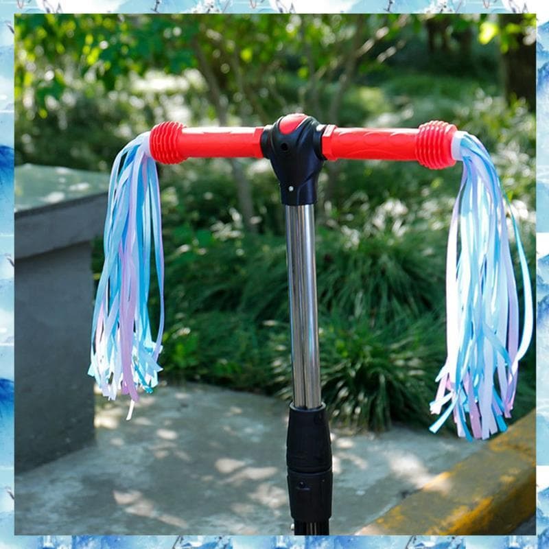 [Bcdx] Fita Colorida De Borlas De Bicicleta , Flâmulas De Guidão Da Moda , Enfeites Engraçados De Bicicletas Para Crianç