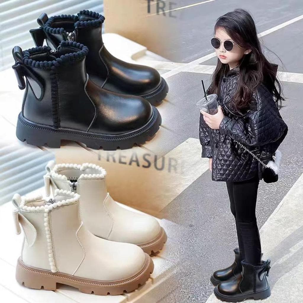 Estilo ocidental pequena princesa botas curtas meninas botas 2025 outono inverno novo estilo sola macia meninas crianças
