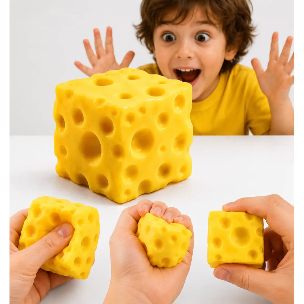 Squishy Queijo Apertar Taba Brinquedo Anti Stress Tiktok