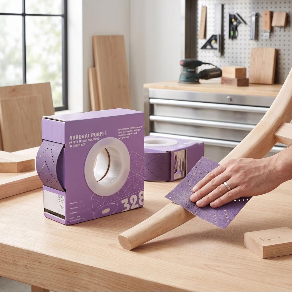 Besttool-BR Roxo Rolo de Lixa Cerâmica 320 Grit 70mm X 12 M Multi Buraco Contínuo para Lixar Madeira Metal Automotivo