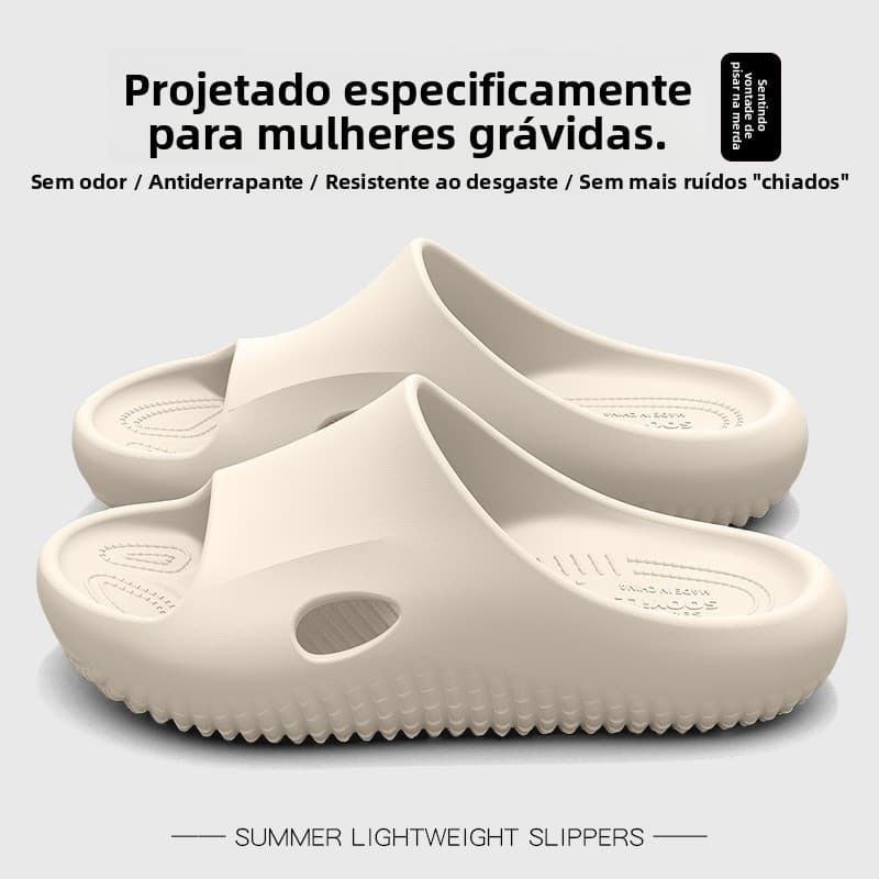 Chinelo antiderrapante para gestantes, sola grossa antibacteriana antiodor, para banheiro e casa 🩴