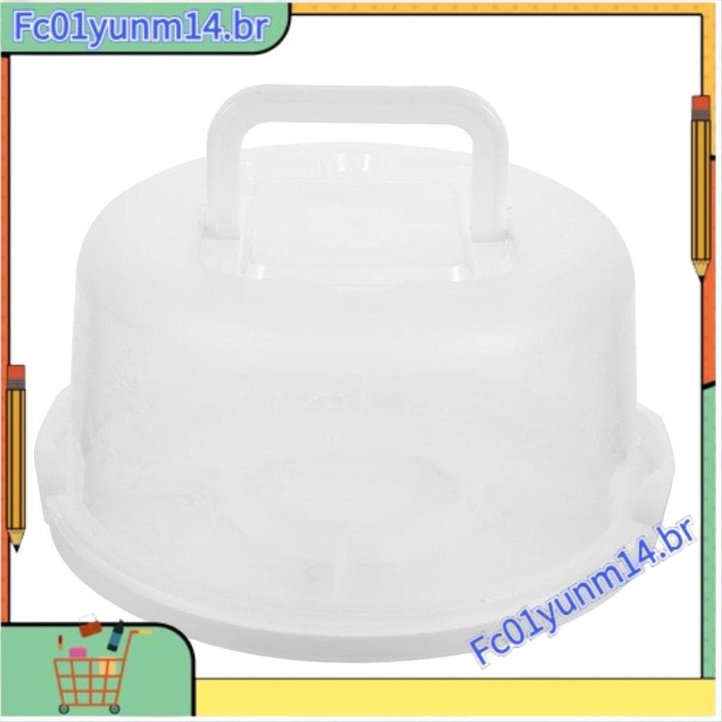 Recipiente De Armazenamento De Pão Com Tampa Porta Bolo Redondo