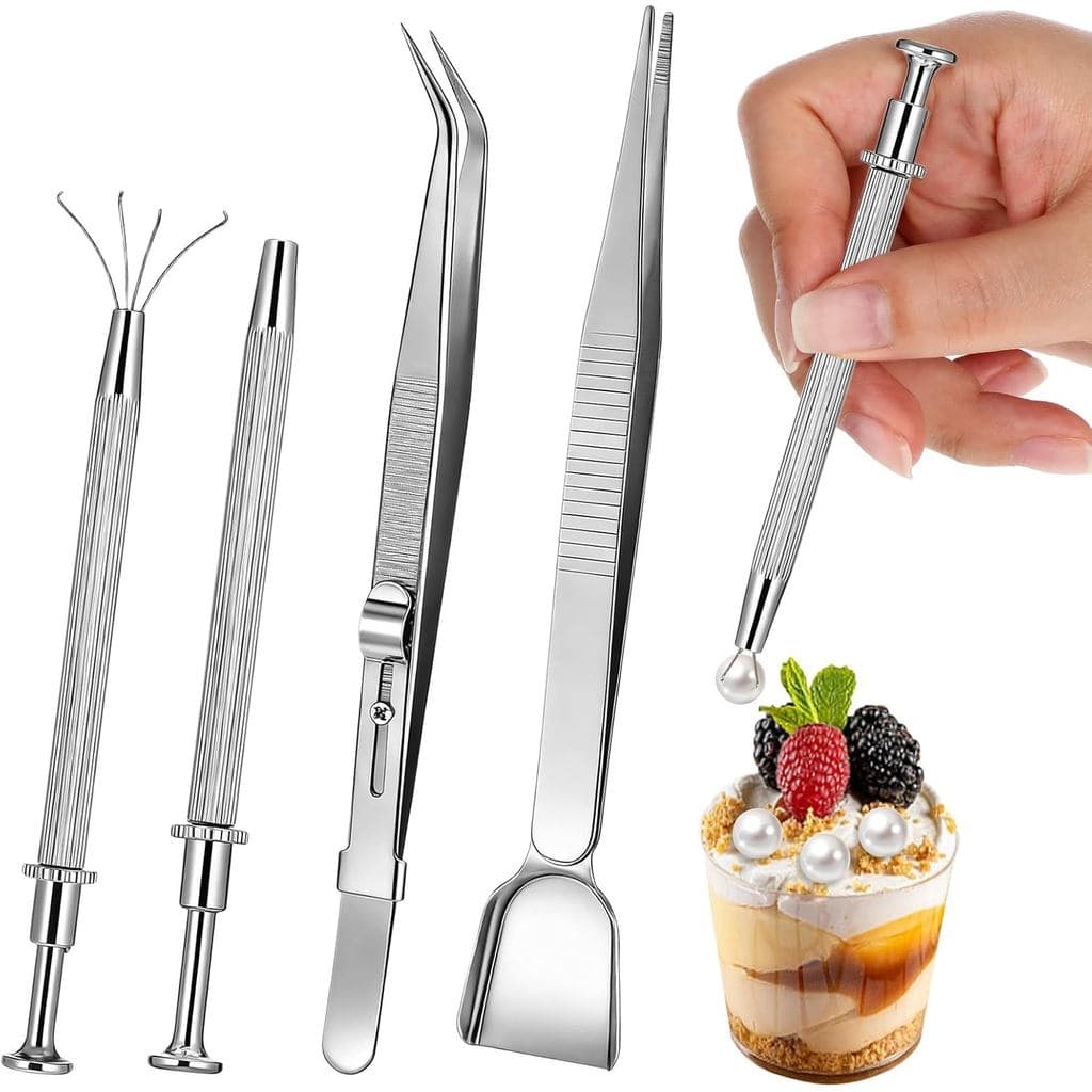 4 Peças de Ferramentas para Decoração de Bolos, Suporte para Joias, Septum, Brincos e Esferas, Ferramenta de Fixação de