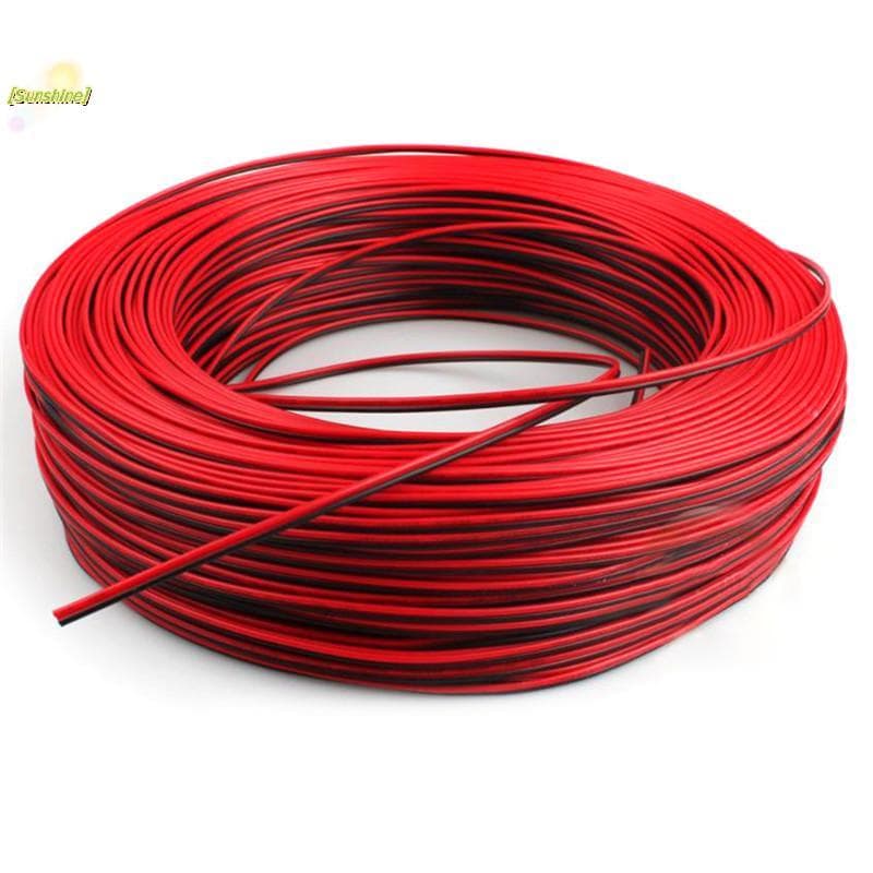 [Sunshine] 2Pin 10m Carros Motocicleta Cabo De Fio Elétrico Conector Vermelho/Bla Para Luz Led [Novo]
