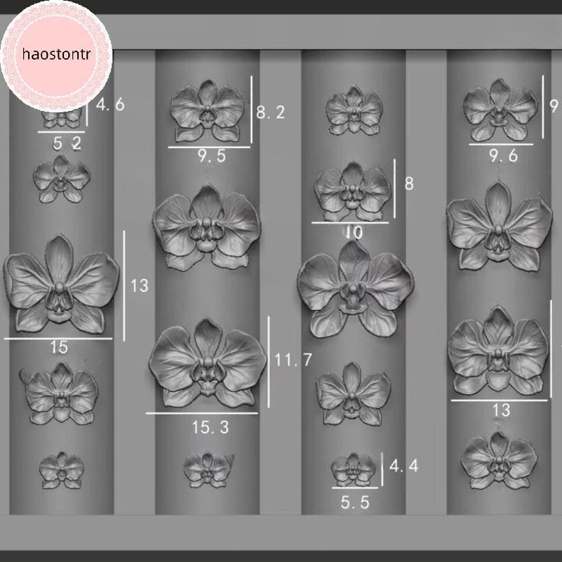 Haostontr 3D Phalaenopsis Flor Silicone Molde De Unhas DIY Doce Borboleta Orquídea Design Manicure Modelo Escultura Ferr