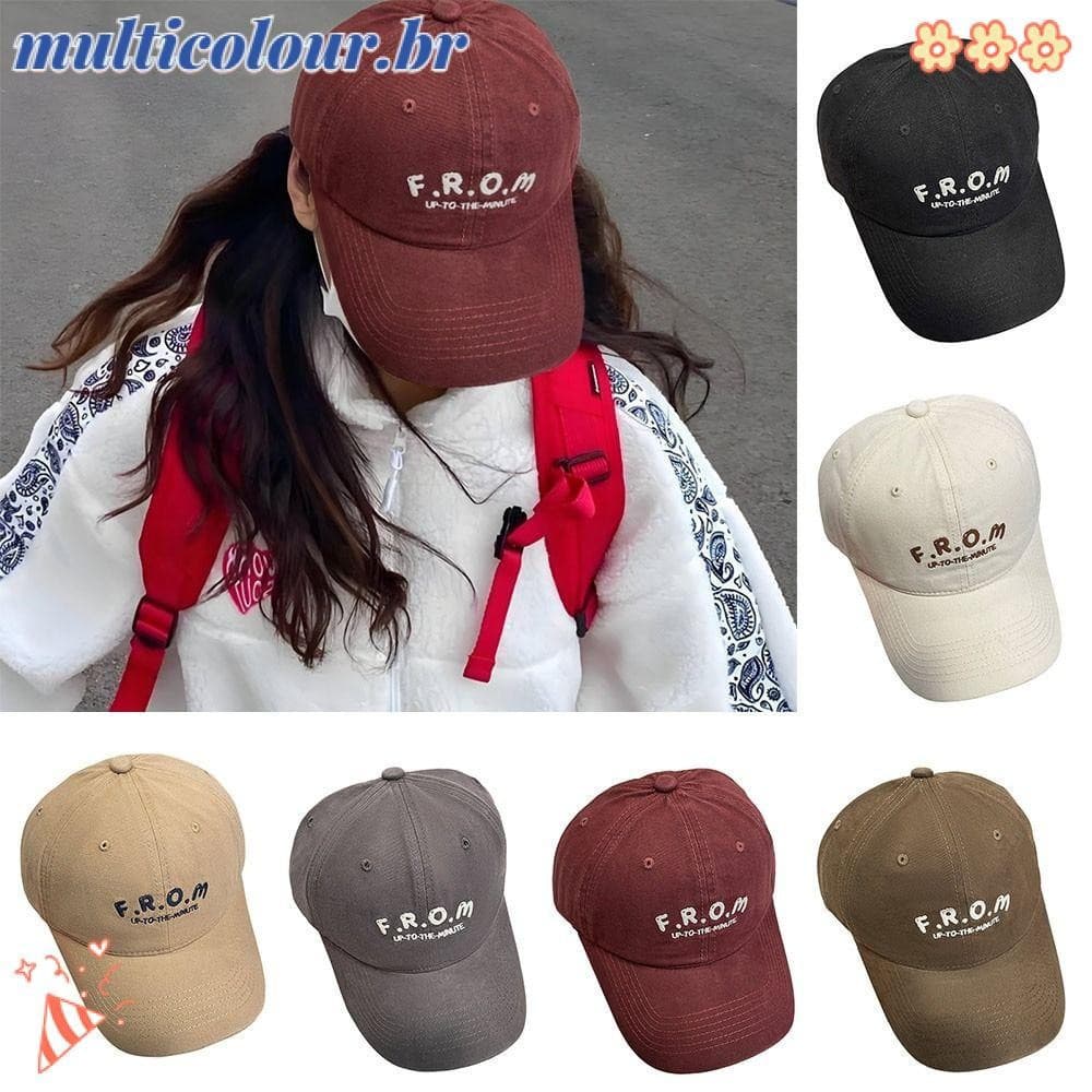 Chapéu De Beisebol Multicolor , Sol Ajustável Bordado , Boné Hip Hop Respirável Com Proteção Solar