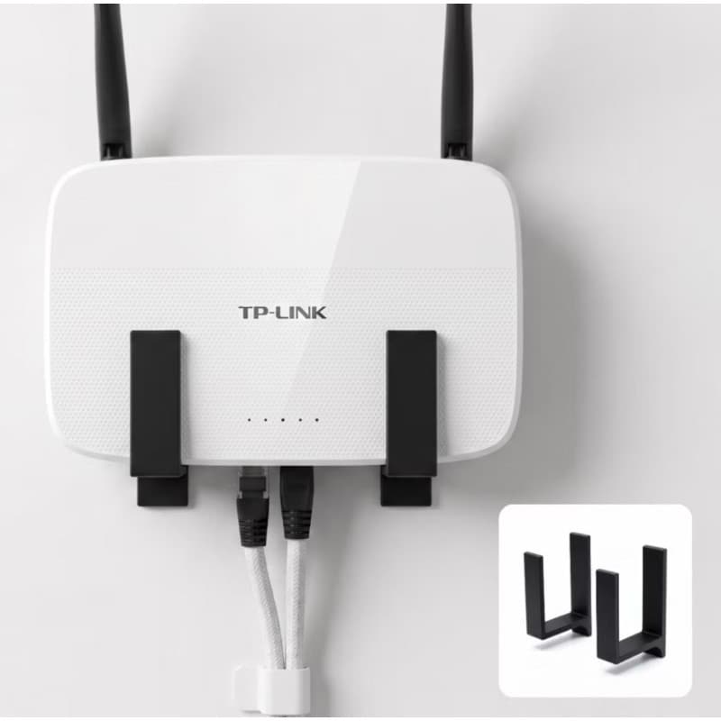 Suporte Roteador Parede Sem Furo Fita 3M Organizador WiFi Universal
