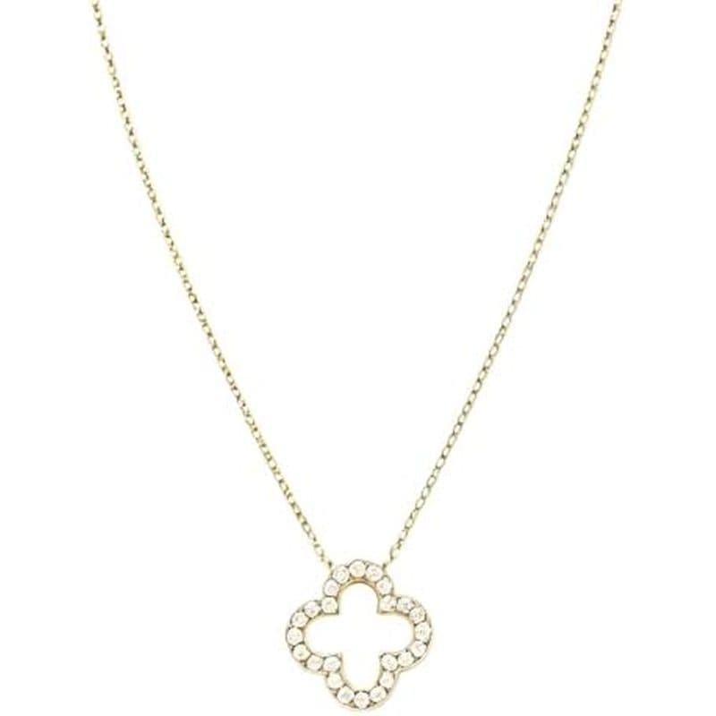 Colares Com Pingente ANEWSIR Para Mulheres , Banhado A Ouro 18K Delicado Trevo De Quatro Folhas Colar Gargantilha , Joia