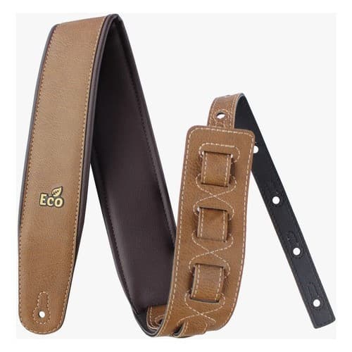 Correia Guitarra Violão Baixo Basso Sintético Vegano Whiskey Ajustável Ponteira Reforçada ECO SOFT 3