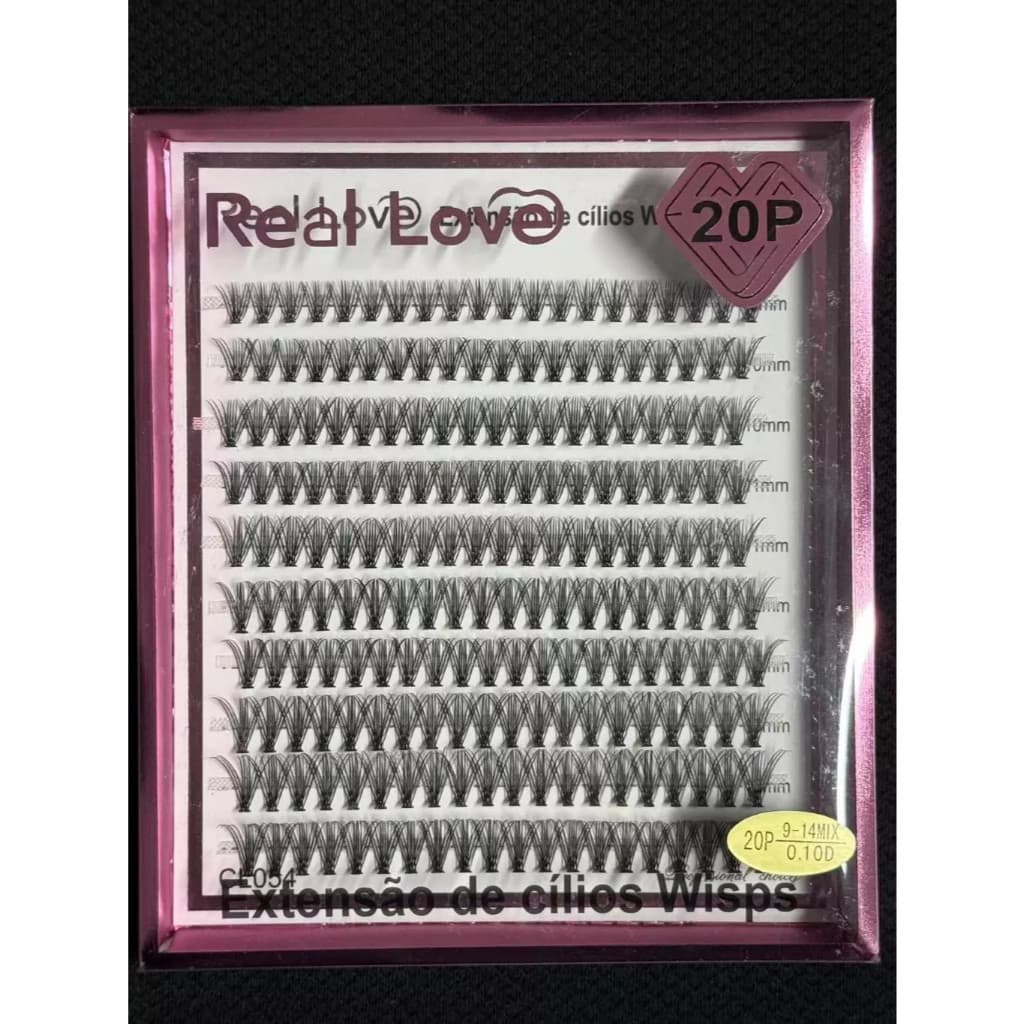 Cilios Fio A Fio Tufinhos Sem Nó Curvatura D 20P-30P-40P - Real Love