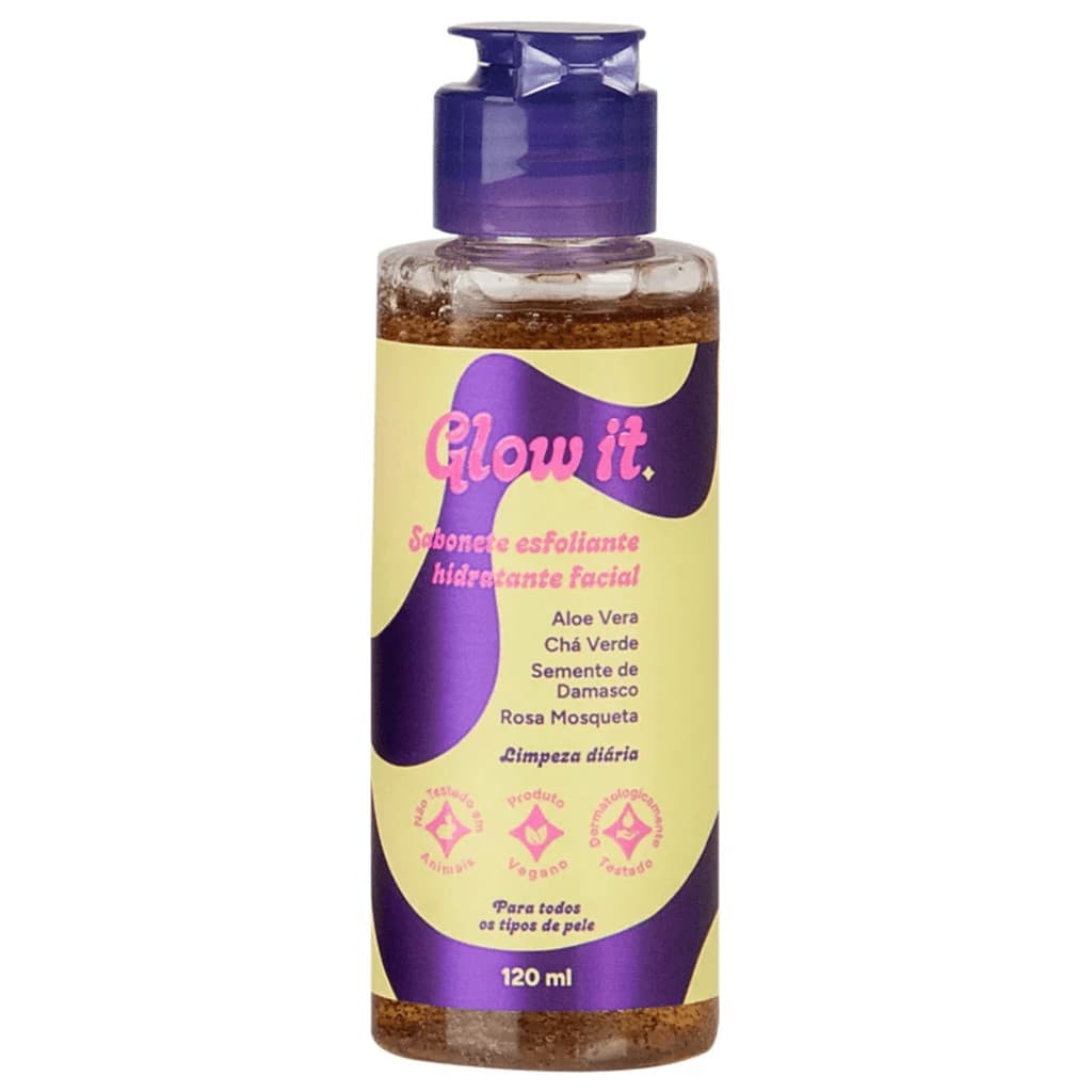 Esfoliante Facial Sabonete Hidratante Rosa Mosqueta Glow It