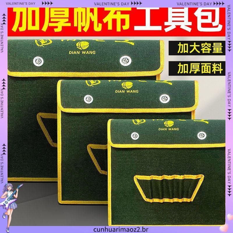 Bolsa de ferramentas para eletricista, bolsa de ombro à prova d'água, bolsa de reparo, Hardware, seguro de trabalho, can