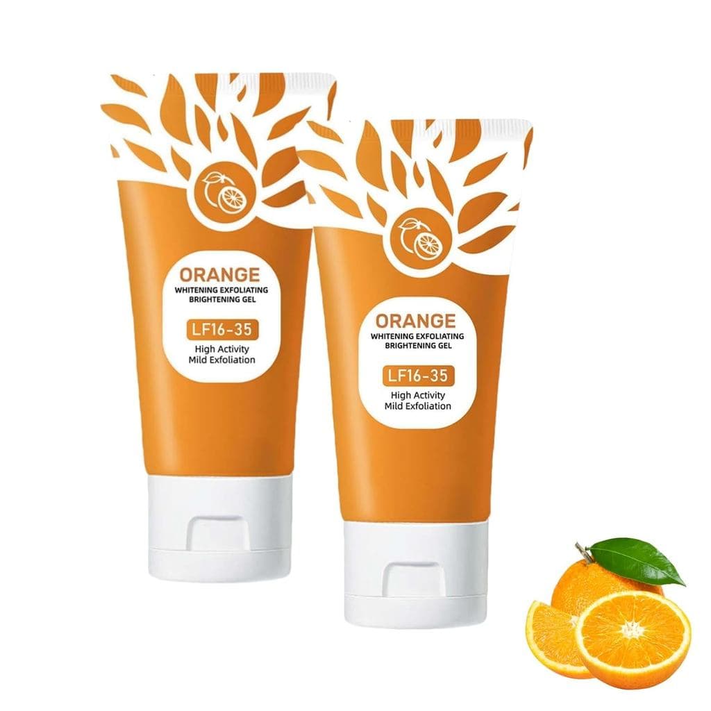 Gel Esfoliante com Enzimas de Laranja, Esfoliante Orgânico para Rosto e Corpo, Esfoliante Facial Hidratante de Limpeza P