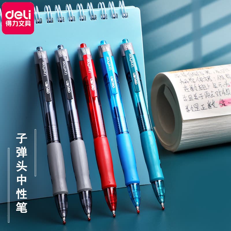 Deli Press Gel Pen Exame de estudante Aprovação dedicada do professor Preto Vermelho Azul Assinatura Caneta-tinteiro de