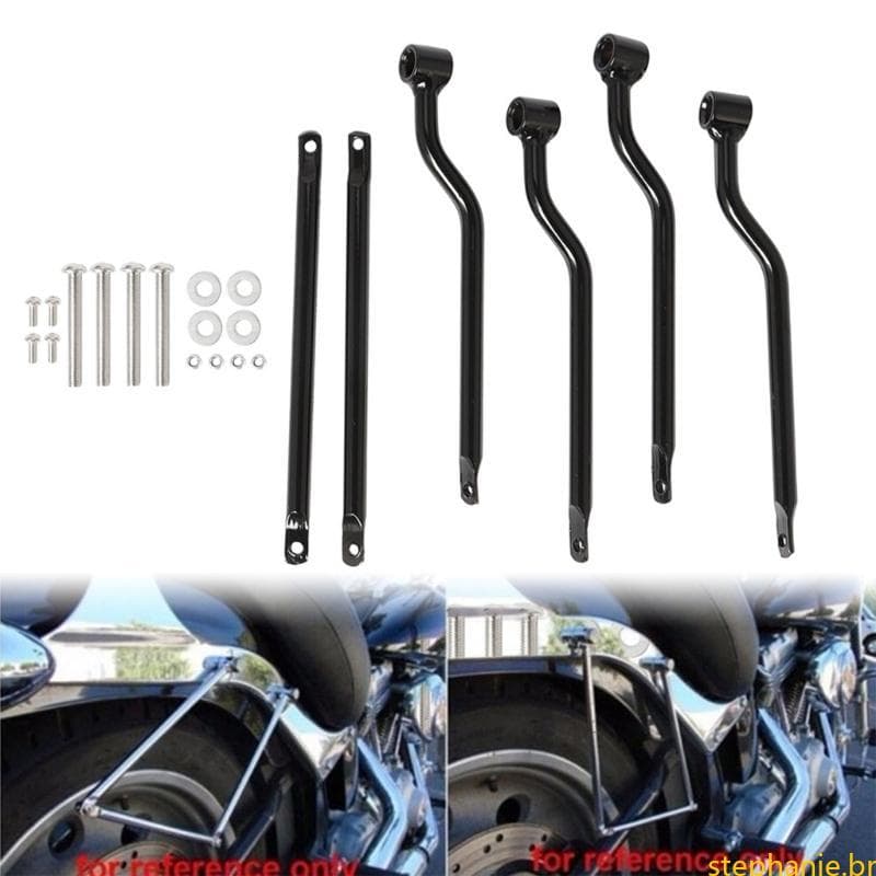 Melhor Acessório Da Motocicleta Suporte Bagagem Lateral Rack Revestimento À Prova Ferrugem Encaixa D