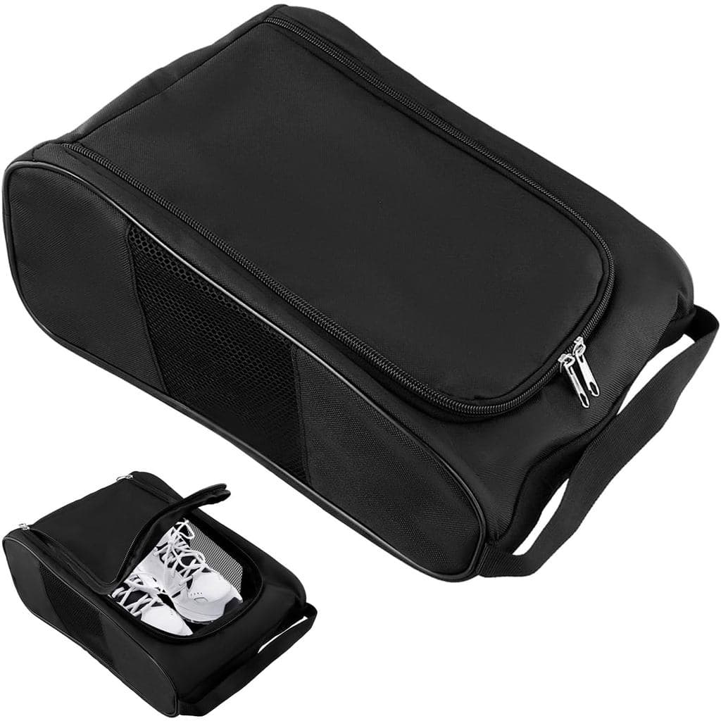Bolsa para Sapatos de Golfe QWORK para Viagem, Porta-Sapatos com Zíper para Uso Externo, Compatível com Vários Tamanhos