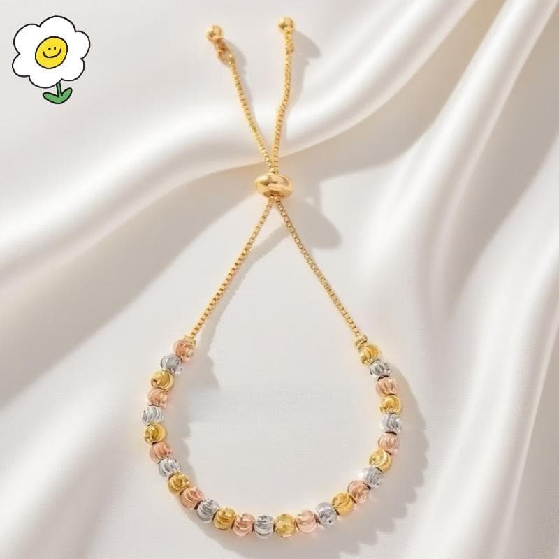 maoting } Pulseira Ajustável Com Contas Em Tom Banhado A Ouro , Resistente Manchas , Joias Não Irritantes Para Mulheres