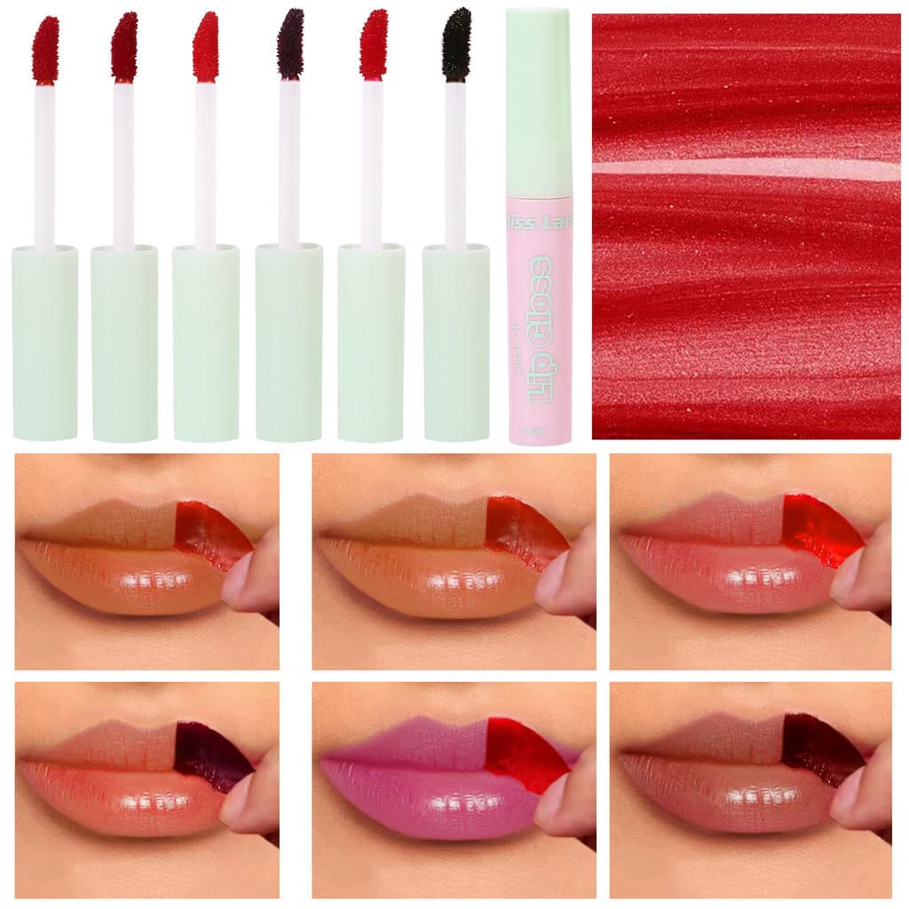 Cross-Border atacado seis cores fosco fosco lágrima esmalte labial de longa duração à prova d'água copo antiaderente tin