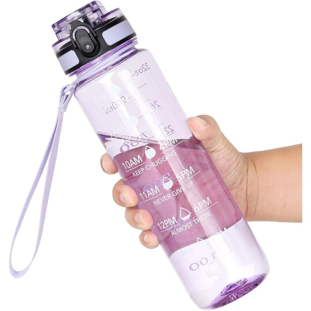 Garrafa de Água OLDLEY, 32 oz, Garrafa de Água Esportiva Motivacional com Marcadores de Tempo - Lembra de Beber Água no