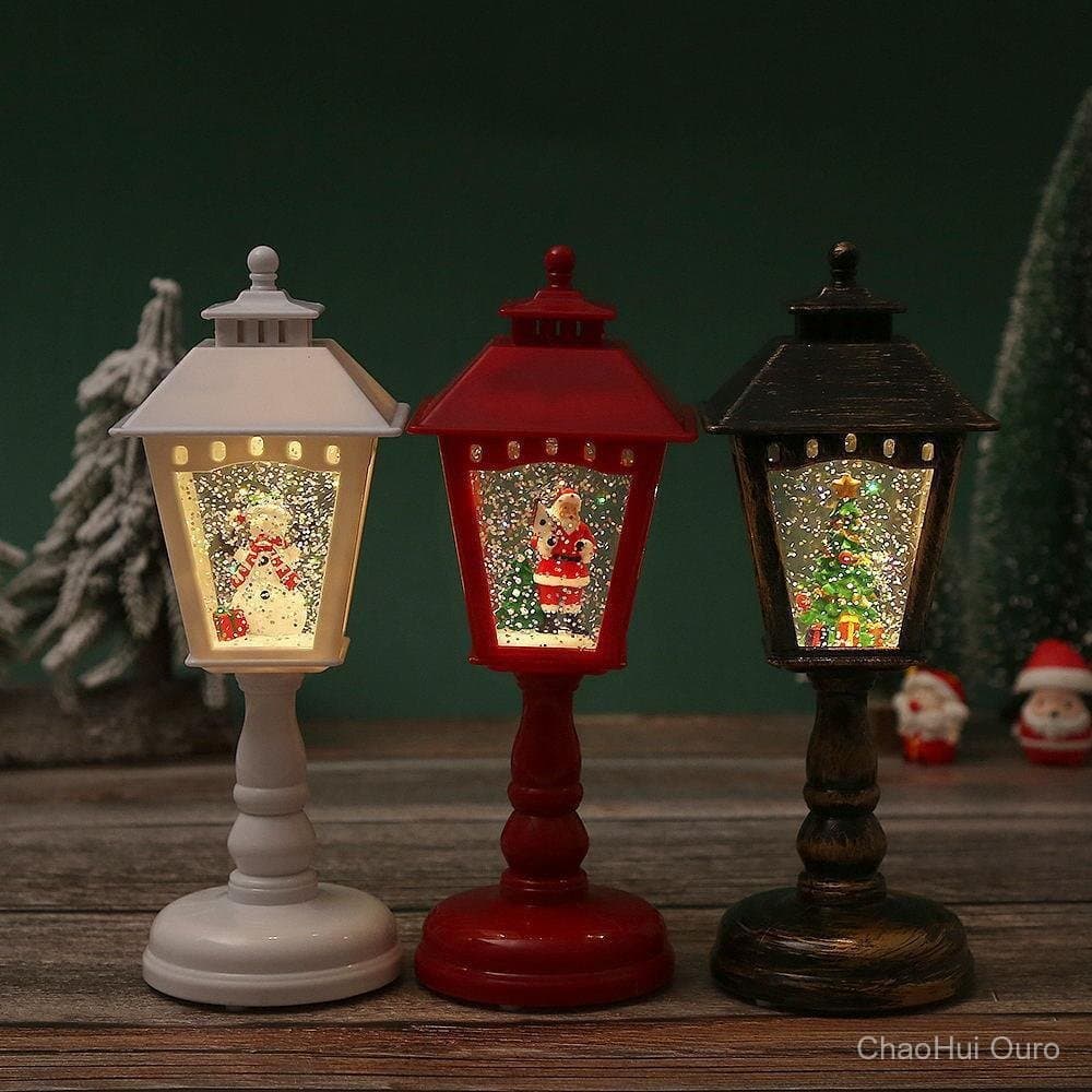 Decorações de Natal, luminária de mesa musical iluminada, luz noturna, presente de Natal