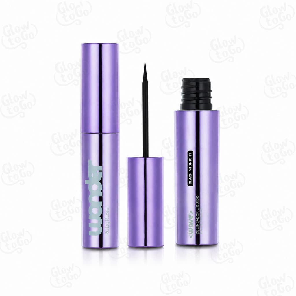 Delineador Liquido Ruby Rose Wave Wonder Black Longa Duração