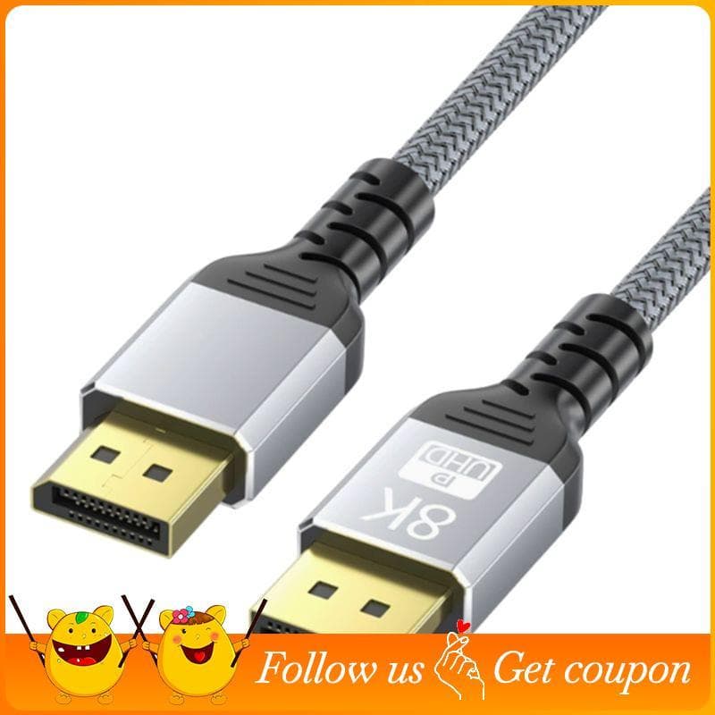 8K DisplayPort 1.4 Cabo DP De Extensão De Alta Velocidade 4K @ 144hz Cabos De Vídeo Macho Para 1.4 Conector