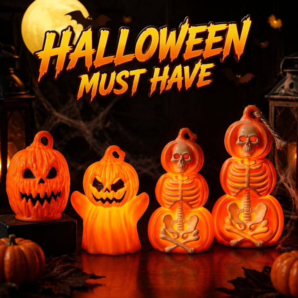 1/3 Pcs Mini Luz Noturna De Abóbora De Halloween Pendurada LED Decoração Para Cena De Festa Em Casa