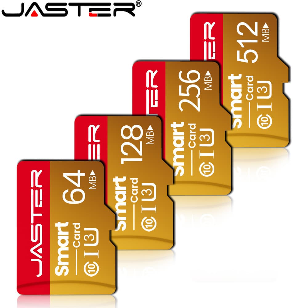 Cartão De Memória JASTER MicroSD Classe 10 A1 128 Mb 256 512 Para Celular , Câmera , Drone , CCTV Com Adaptador SD