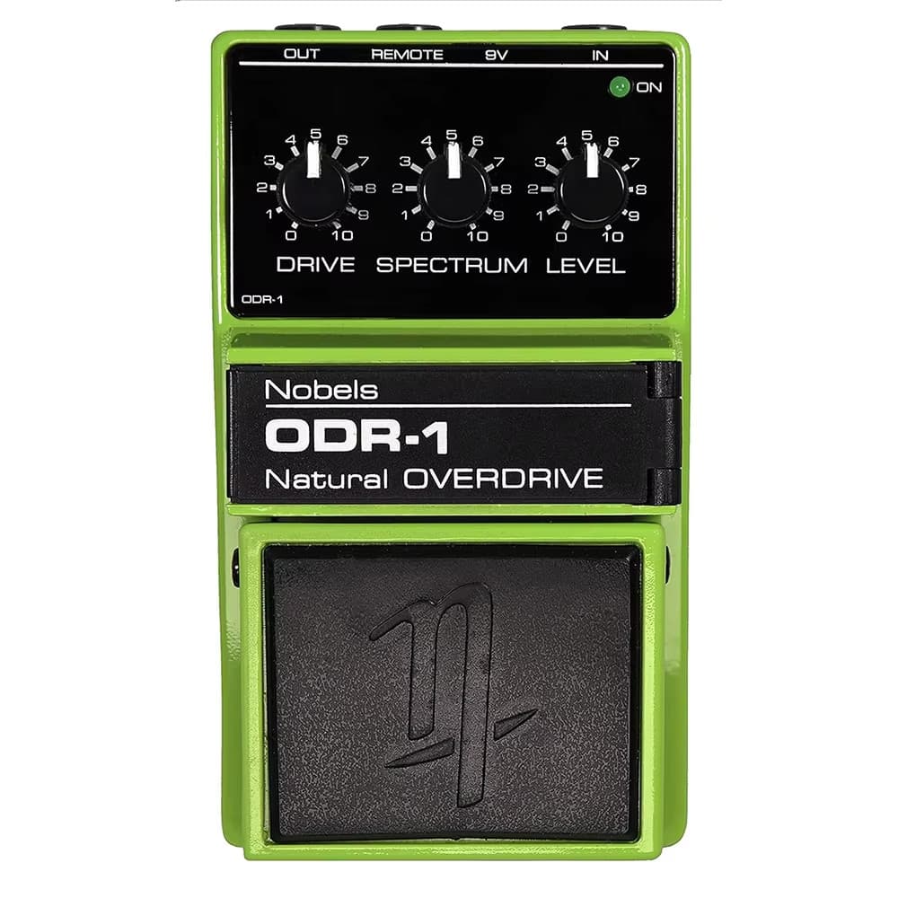 Pedal de efeitos Nobels ODR-1X Natural Analog Overdrive com novo botão Variable Bass Cut e controle Spectrum Tone