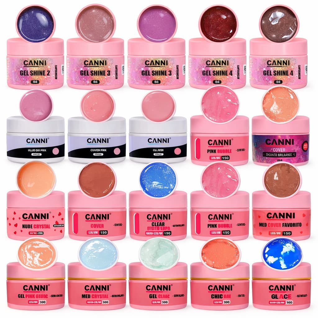 Gel 15g canni color led uv seca na cabine semi control 15g para unhas - EMA free original