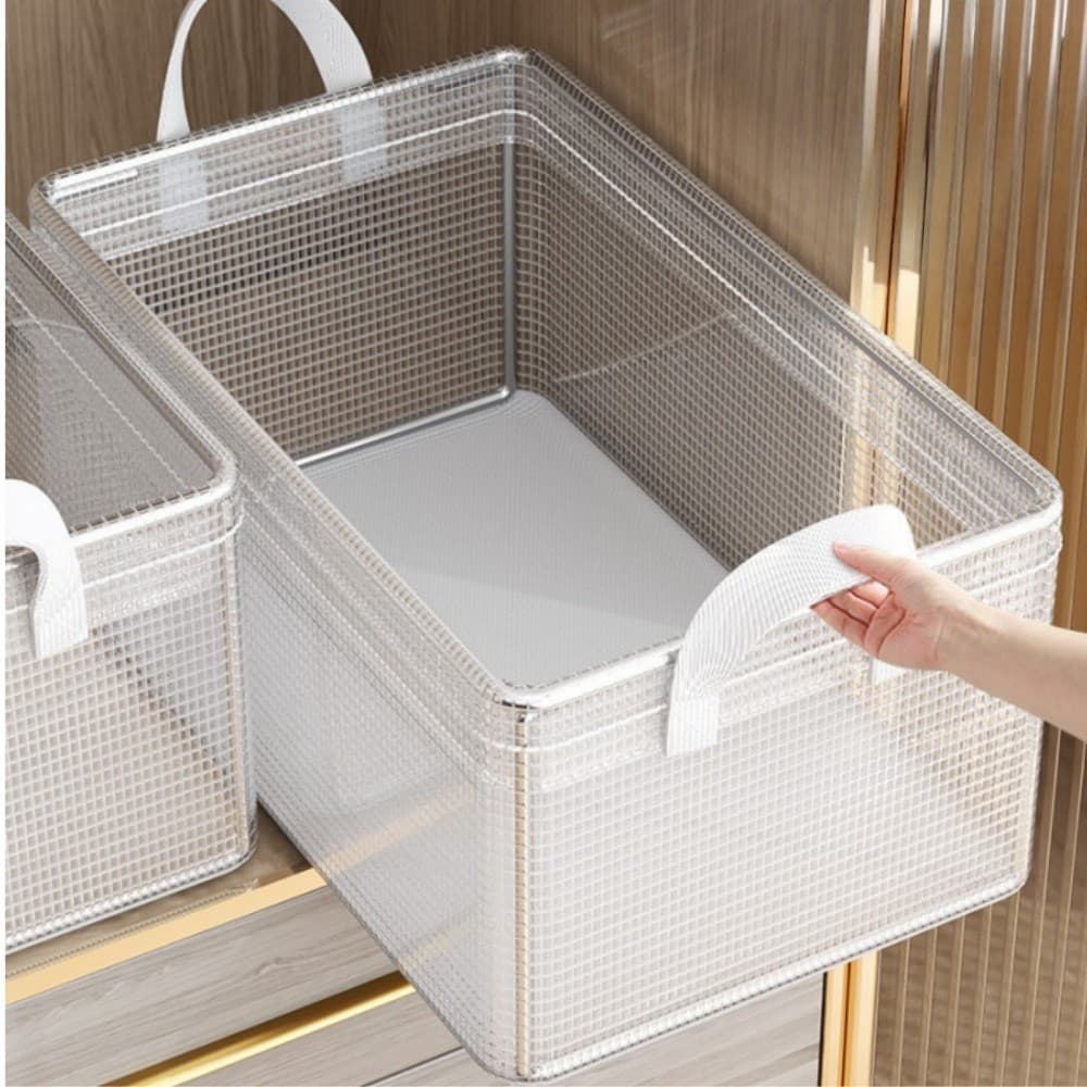 Kit 2/4/6 Caixa Organizadora Dobrável Roupas e Gavetas Organizadas Multiuso Feita em PVC Resistente Ecológico WL-2450