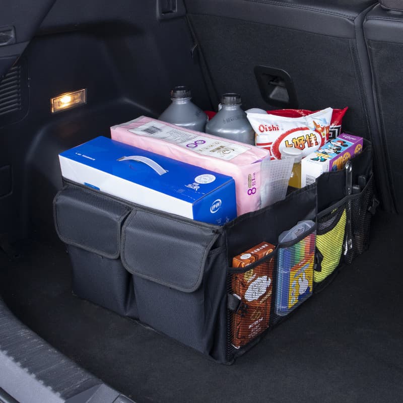 Caixa organizadora de porta-malas de carro, caixa traseira dobrável, caixa de armazenamento para carro, compartimento mu