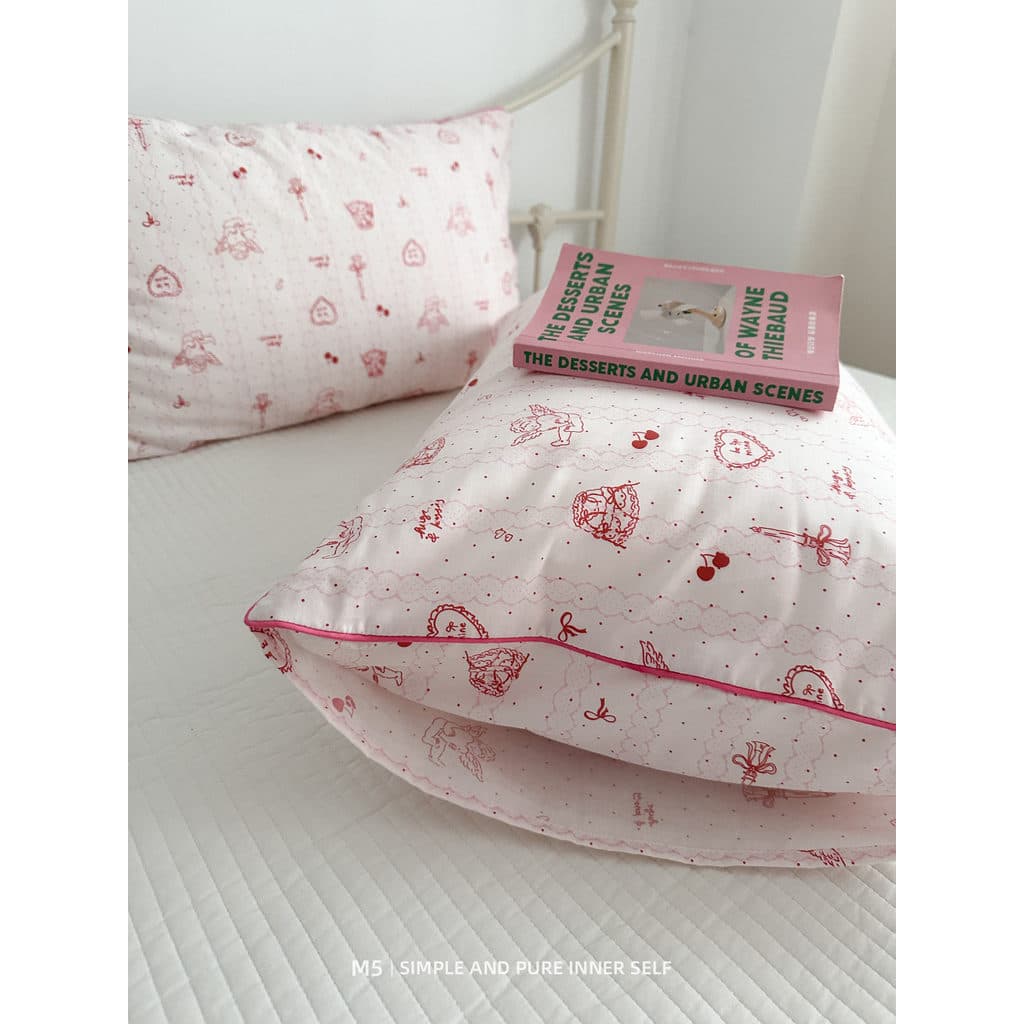 Estilo coreano High-End deusa rosa 40 contagem algodão puro 100 algodão Envelope estilo fronha único produto 48cm x 74cm