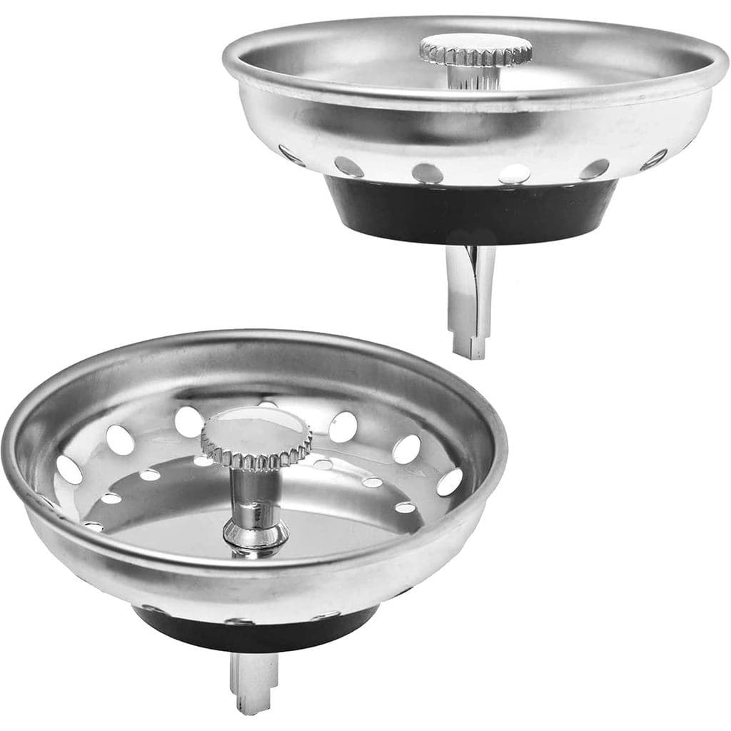 Conjunto de 2 peças - Conjunto de ralo e tampa para pia de cozinha substitui ralo padrão de 3-1/2 polegadas, ralo de aço
