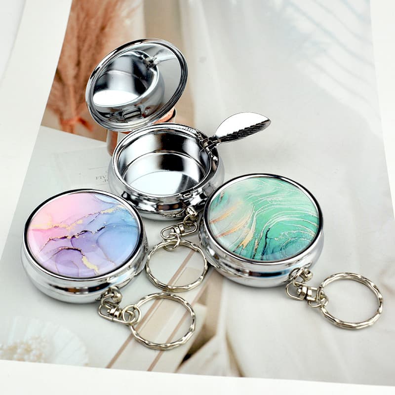 Mini cinzeiro portátil exclusivo cinzeiro criativo saco de Metal com tampa cinzeiro saco pequeno presente