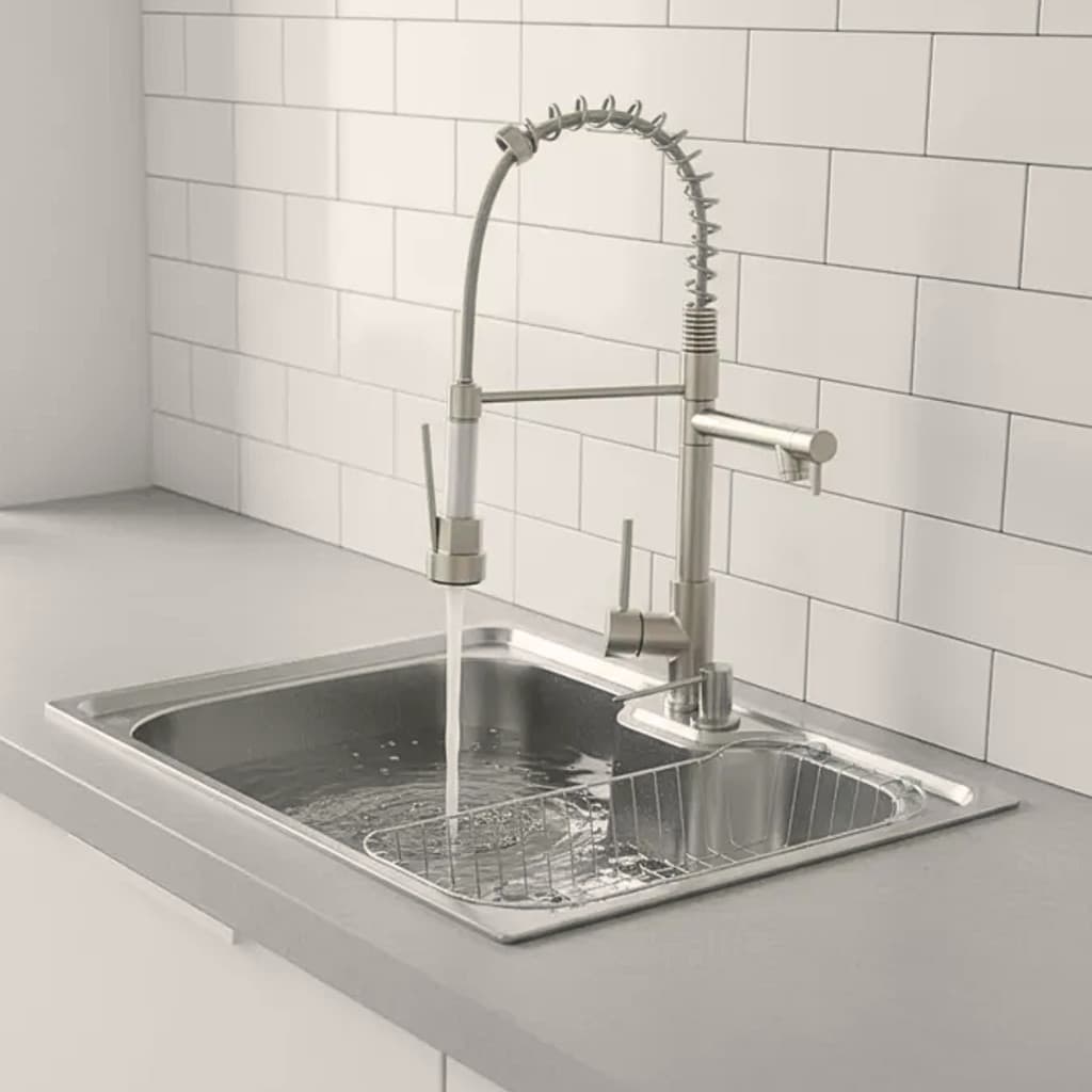CUBA DE COZINHA 50x40 AÇO INOX ESCOVADO COM TORNEIRA GOURMET